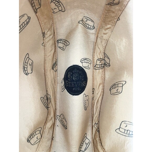 VINTAGE MID CENTURY STEVENS MENS WOOL TWEED & SUEDE FEDORA HAT  6 7/8 S/M 1960s - Picture 6 of 9